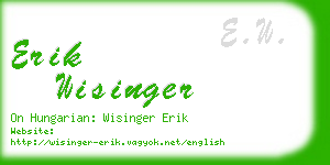 erik wisinger business card